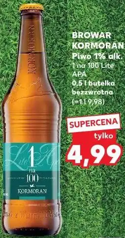 Kaufland Browar Kormoran Piwo 1% alk. 1 na 100 Lite APA oferta