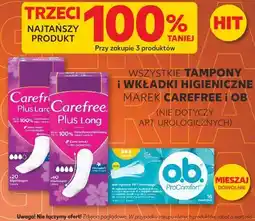 Kaufland CAREFREE i OB Tampony i wkładki higieniczne oferta