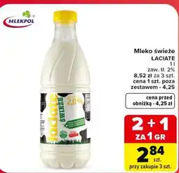Carrefour Market Mleko świeże ŁACIATE zaw. tł. 2% oferta