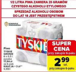 Carrefour Market Piwo TYSKIE GRONIE oferta