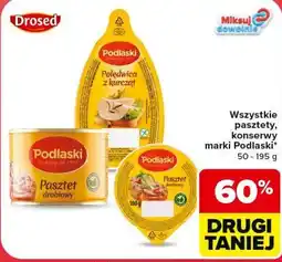 Carrefour Wszystkie pasztety, konserwy marki Podlaski oferta