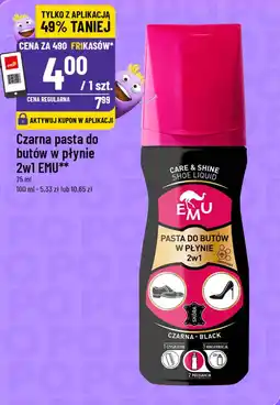 Polomarket Czarna pasta do butów w płynie 2w1 EMU oferta