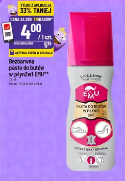 Polomarket Bezbarwna pasta do butów w płynie 2w1 EMU oferta