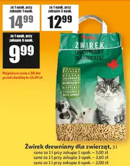 Auchan Żwirek drewniany dla zwierząt oferta