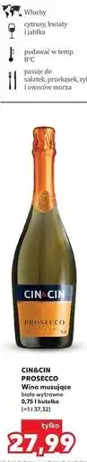 Kaufland CIN&CIN PROSECCO Wino musujące białe wytrawne oferta