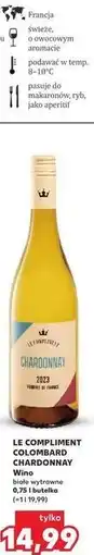 Kaufland LE COMPLIMENT COLOMBARD CHARDONNAY Wino białe wytrawne oferta