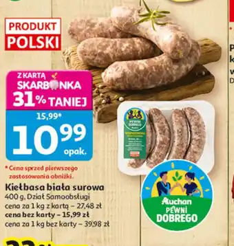 Auchan Kiełbasa biała surowa oferta