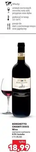 Kaufland BORGHETTO CHIANTI DOCG Wino czerwone wytrawne oferta