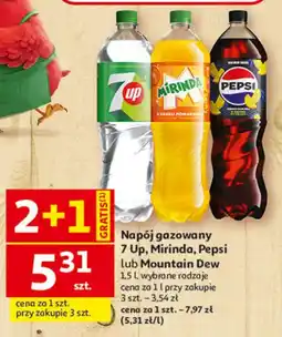 Auchan Napój gazowany 7Up, Mirinda, Pepsi lub Mountain Dew oferta