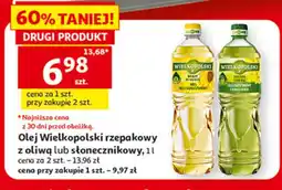 Auchan Olej Wielkopolski rzepakowy z oliwą lub słonecznikowy oferta