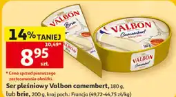 Auchan Ser pleśniowy Valbon camembert lub brie oferta