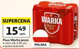 Auchan Piwo Warka jasne oferta