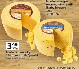 Auchan Gouda z czarnuszką lub koziradką, SM Spomlek oferta