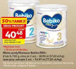 Auchan Mleko modyfikowane Bebiko PRO+ oferta