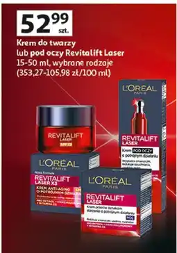 Auchan Krem do twarzy lub pod oczy Revitalift Laser L'Oréal oferta