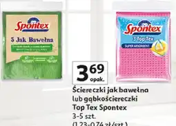 Auchan Ściereczki jak bawełna lub gąbkościereczki Top Tex Spontex oferta