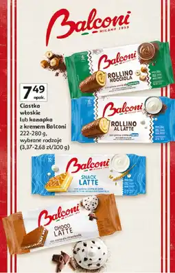 Auchan Ciastka włoskie lub kanapka z kremem Balconi oferta