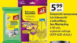 Auchan Ściereczki nasączane lub ściereczki z mikrofibry Jan Niezbędny oferta