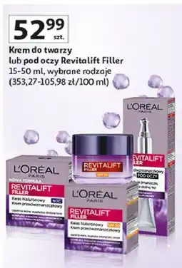 Auchan Krem do twarzy lub pod oczy Revitalift Filler L'Oréal oferta