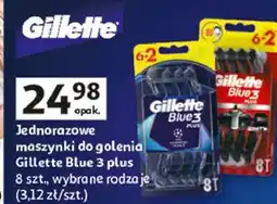 Auchan Gillette Blue 3 plus Jednorazowe maszynki do golenia oferta