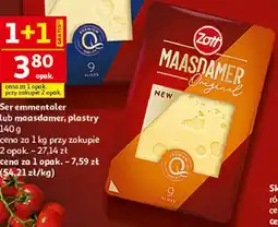 Auchan Ser maasdamer plastry Zott oferta