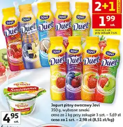 Auchan Jovi Duet Jogurt pitny owocowy, wybrane smaki oferta