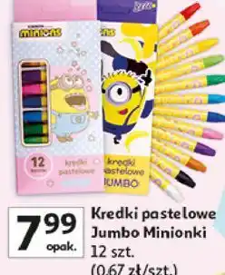 Auchan Kredki pastelowe Jumbo Minionki, 12 szt oferta