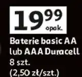 Auchan Baterie basic AA lub AAA Duracell oferta