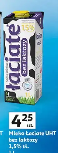 Auchan Mleko Łaciate UHT bez laktozy 1,5% tł oferta