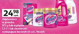 Auchan Odplamiacz w proszku, w płynie lub chusteczki wyłapujące barwnik Vanish oferta