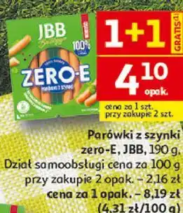 Auchan Parówki z szynki zero-E, JBB oferta