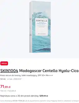 Rossmann SKIN1004 Madagascar Centella Hyalu-Cica Krem-serum do twarzy, lekki nawilżający, SPF 50+ PA++++ oferta