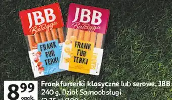 Auchan Frankfurterki klasyczne lub serowe, JBB oferta