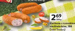 Auchan Kiełbasa z czosnkiem niedźwiedzim, JBB oferta