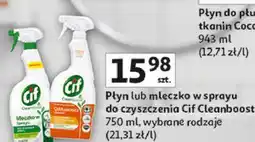 Auchan Płyn lub mleczko w sprayu do czyszczenia Cif Cleanboost oferta
