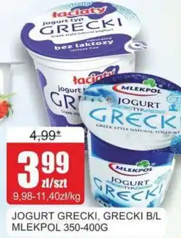 Bingo Mlekpol Jogurt grecki, grecki b/l oferta