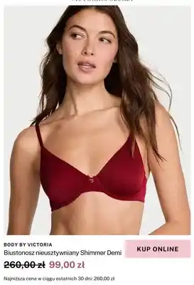 Biustonosz nieusztywniany Victoria's Secret Body By Victoria Shimmer Demi