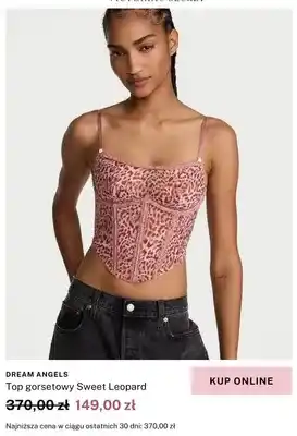 Top gorsetowy Victoria's Secret Dream Angels Sweet Leopard