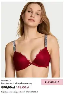 Victoria's Secret Biustonosz push-up koronkowy Victoria's Secret Very Sexy oferta