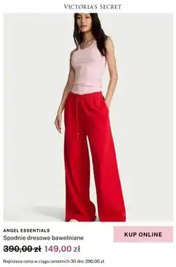 Victoria's Secret Spodnie dresowe bawełniane Victoria's Secret Angel Essentials oferta
