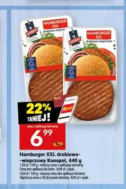Twój Market Hamburger XXL drobiowo-wieprzowy Konspol oferta