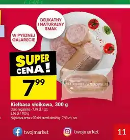 Twój Market Kiełbasa słoikowa Swojska Wędzarnia oferta