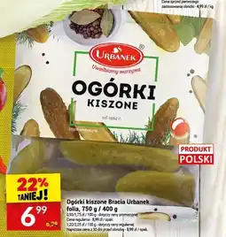 Twój Market Ogórki kiszone Bracia Urbanek folia oferta
