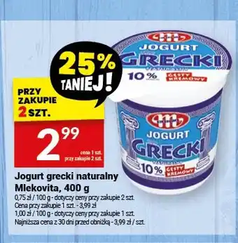 Twój Market Jogurt grecki naturalny Mlekovita oferta