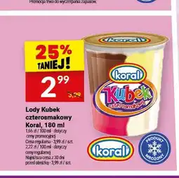 Twój Market Lody Kubek czterosmakowy Koral oferta