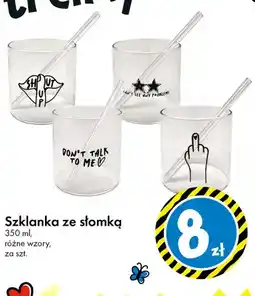 Tedi Szklanka ze słomką Shout Up TEDi oferta