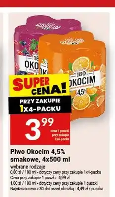 Twój Market Piwo Okocim 4,5% smakowe 4-pak oferta