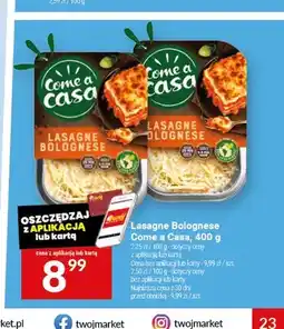 Twój Market Lasagne Bolognese Come a Casa oferta