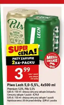 Twój Market Piwo Lech Pils 5,5% 4-pak oferta