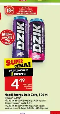 Twój Market Napój energetyczny Dzik Zero oferta